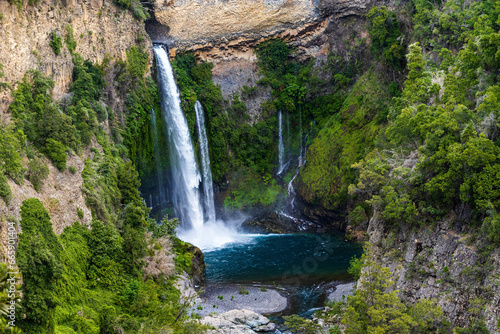 waterfall in the mountains