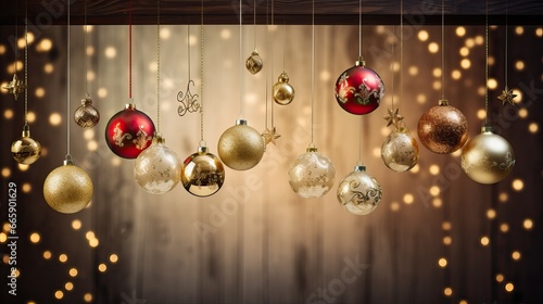 beautiful christmas balls banner