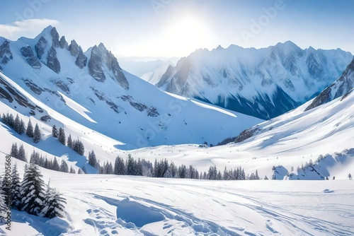 snow covered mountains © Zaini