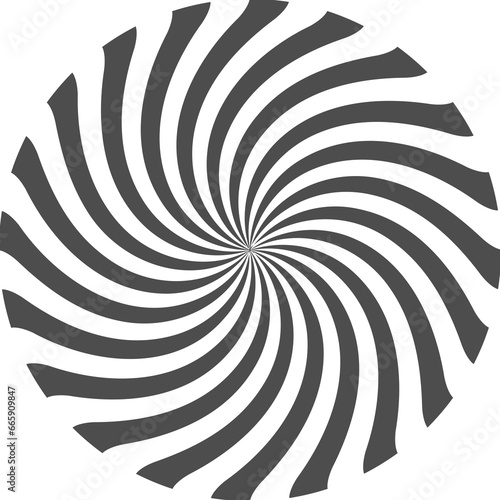 Digital png illustration of black abstract circular shape on transparent background