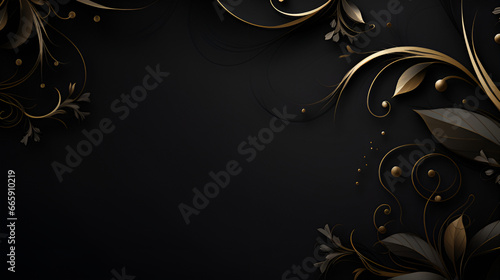 black and gold background   generative ai © No34