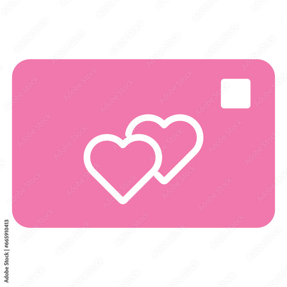 Digital png illustration of pink card with two hearts on transparent background Digital png illustration of pink card with two hearts on transparent background