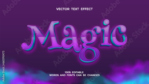 magic editable 3d text effect