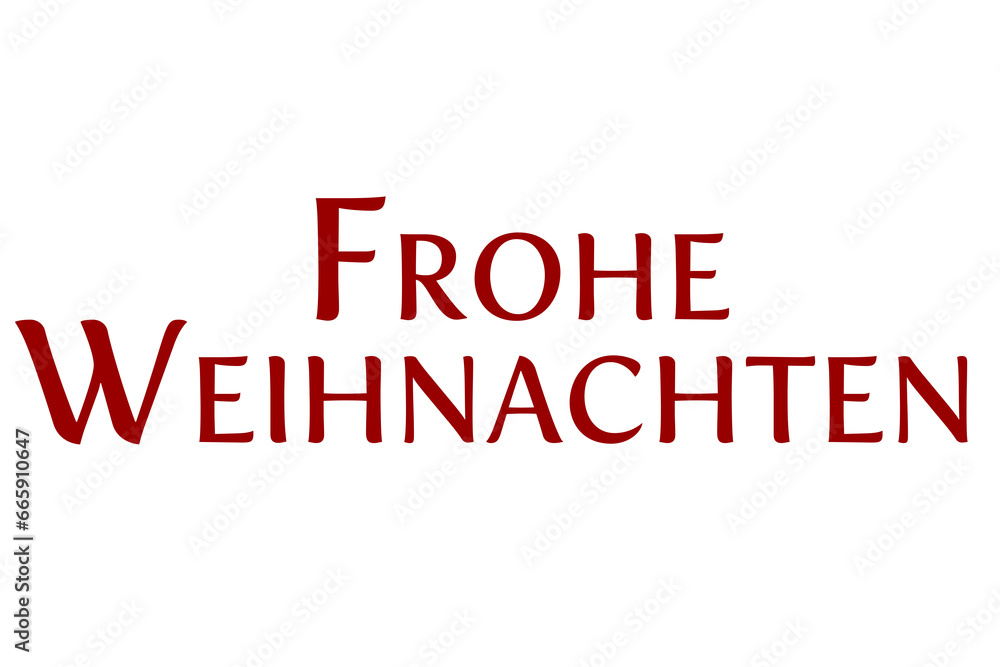 Digital png red text of froche wihnachten on transparent background