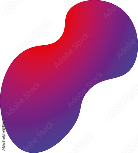 Digital png illustration of rounded blue and red gradient shape on transparent background photo