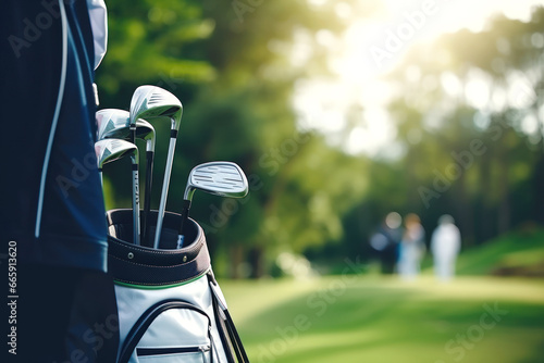 golf club and golf bag photo