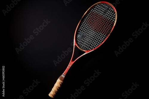 Isolated badminton racket. Generative AI © Yseult