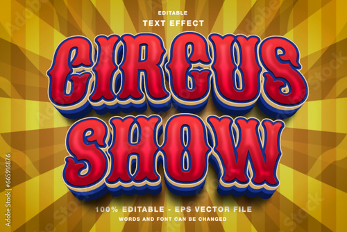circus show editable text effect