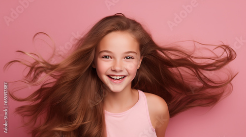 Portrait Of Young Girl Pink