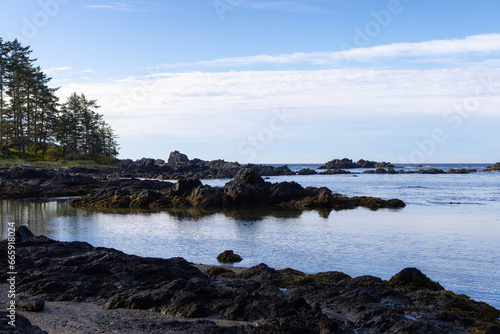 Rocky Shore on the Pacific Ocean Coast. Ucluelet, Vancouver Island, BC, Canada. © edb3_16