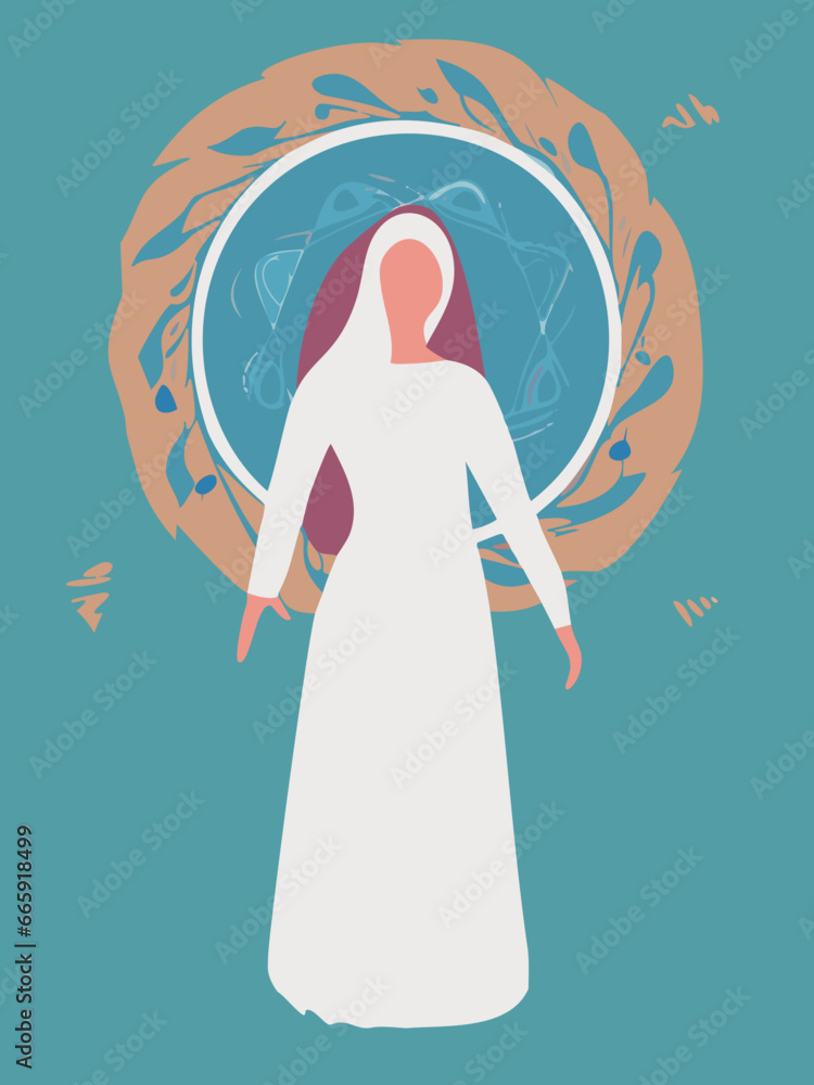 Human Rights Day woman soft minimalist illustration Human Rights Day woman soft minimalist illustration