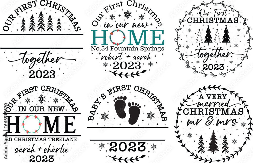 first christmas ornament svg