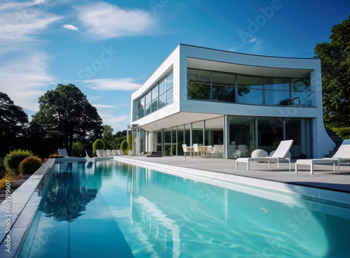Modern luxury home with swimming pool © JuanM