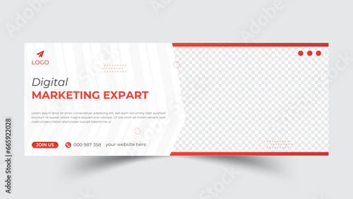Modern corporate professional Facebook cover design and web banner design template