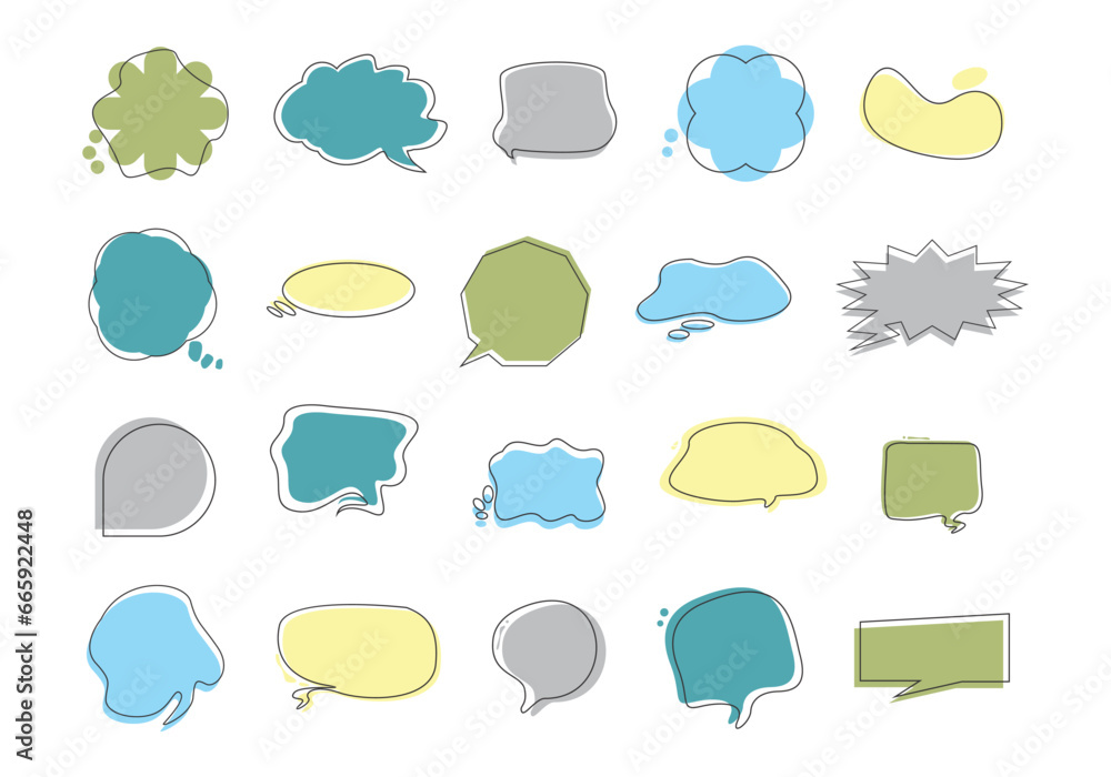 Bubble Speech Shape Element Set Bubble Speech Shape Element Set