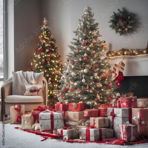 christmas tree and gifts