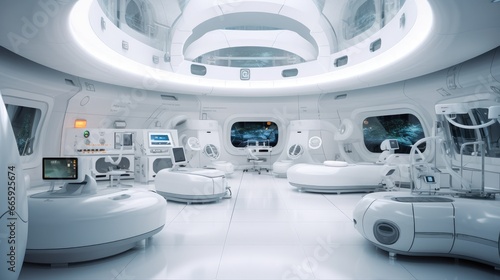 Futuristic laboratory room © tydeline