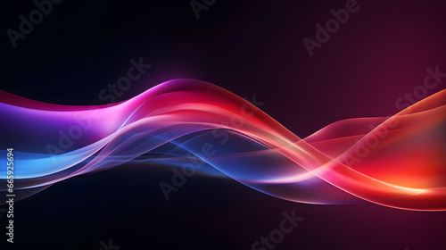 abstract colorful background with smooth lines and waves, futuristic wavy illustration © wing