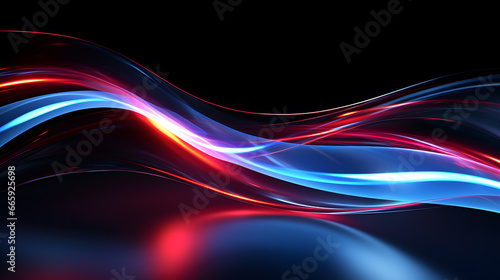 abstract colorful background with smooth lines and waves, futuristic wavy illustration © wing