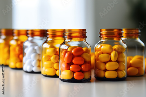 pills spilling out of a toppled pill bottle