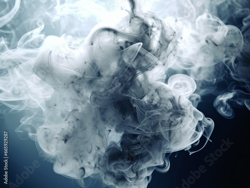 Abstract smoke moves on a black background. Design element. Abstract texture. Generative AI