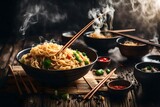 noodles with chopsticks