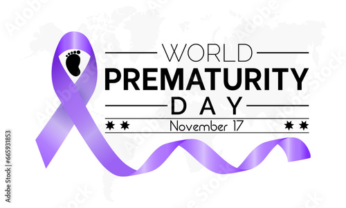 World Prematurity Day Vector Illustration with Tiny Newborn and Caring Hands. Vector template for background, banner, card, poster design.