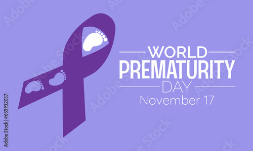 World Prematurity Day Vector Illustration with Tiny Newborn and Caring Hands. Vector template for background, banner, card, poster design.