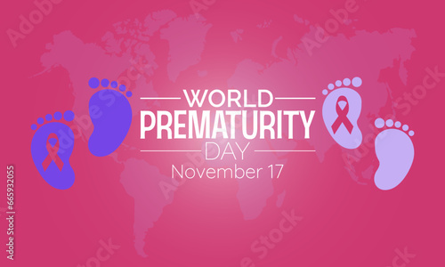 World Prematurity Day Vector Illustration with Tiny Newborn and Caring Hands. Vector template for background, banner, card, poster design.