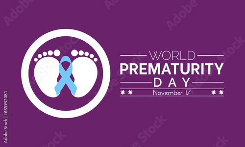 World Prematurity Day Vector Illustration with Tiny Newborn and Caring Hands. Vector template for background, banner, card, poster design.