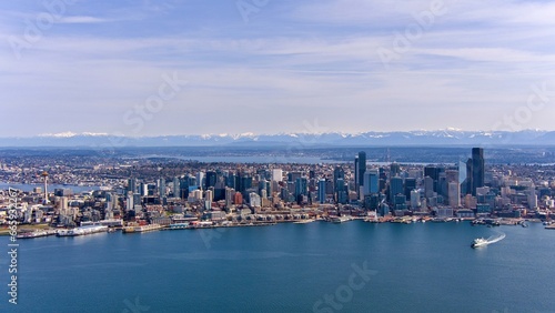 Aerial view of the Seattle skyline and Elliot Bay © Cavan