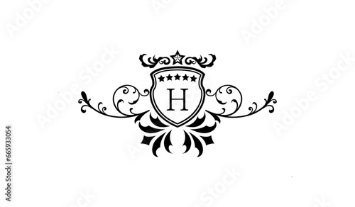 Luxury new wedding logo H