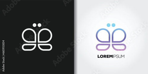 gradient butterfly logo