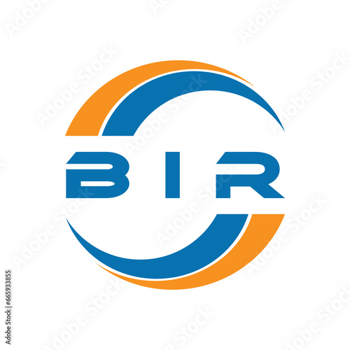 BIR letter logo design on a white background or Monogram logo design for entrepreneur and business.