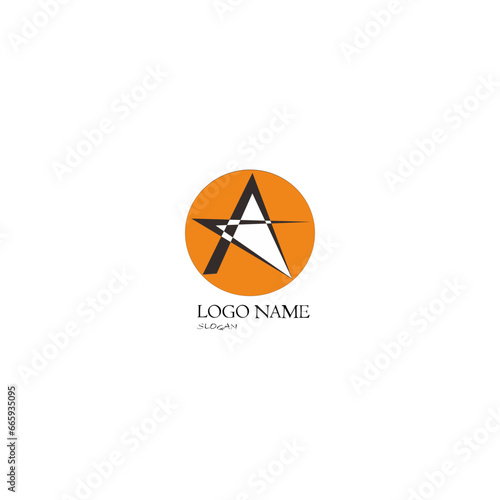 star letter loga A vektor