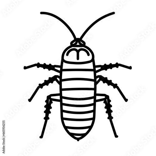 cockroach line icon