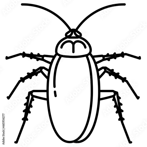 cockroach line icon