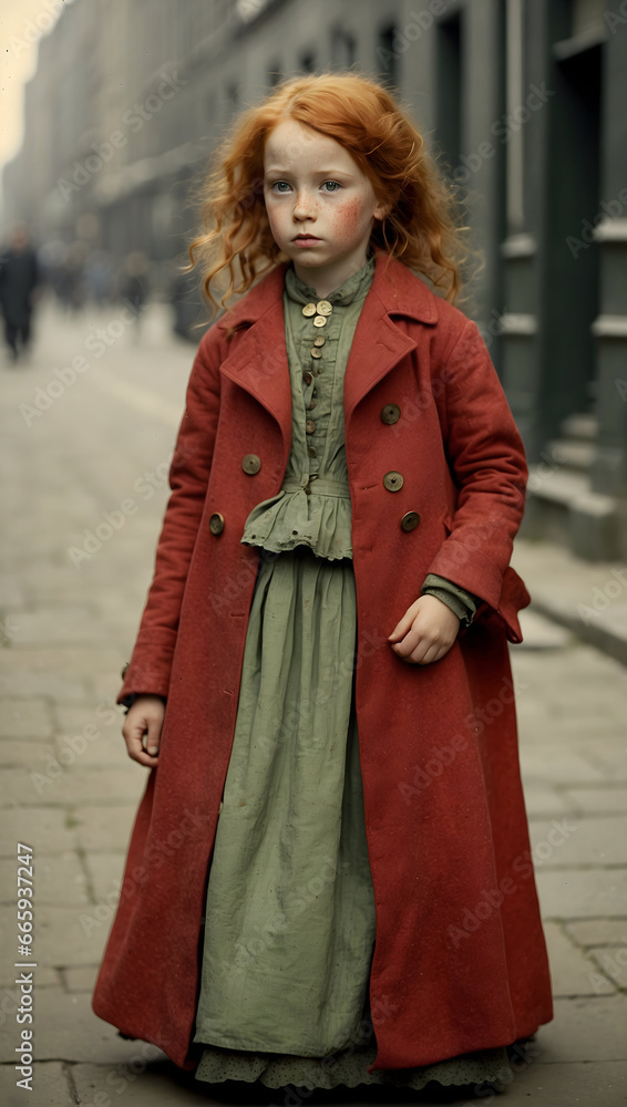 social concept, difficult life of a person, poverty and hunger in New York in 1900 social concept, difficult life of a person, poverty and hunger in New York in 1900