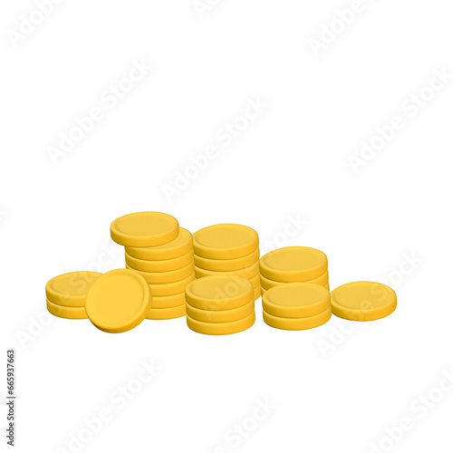 3d coins stack icon