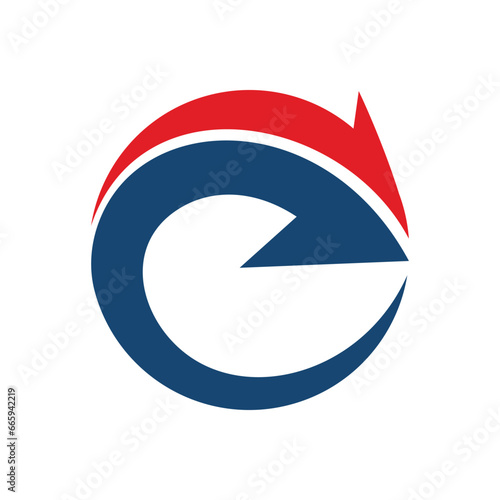 Free Download letter e arrow simple logo icon - GFXLoad