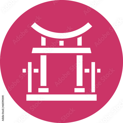 Vector Design Torii Gate Icon Style