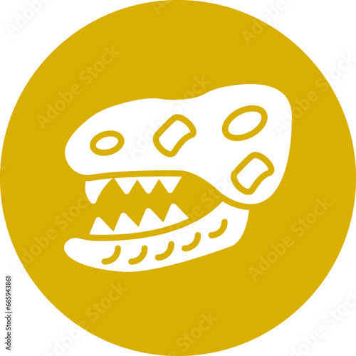 Vector Design Dinosaur Fossil Icon Style