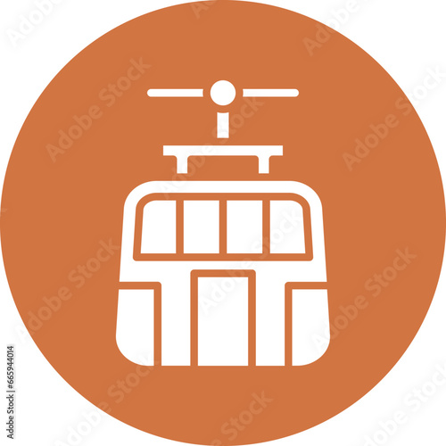 Vector Design Tramcar Icon Style