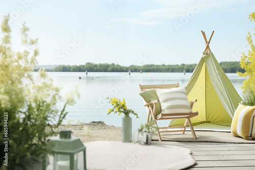 Tranquil Lakeside Retreat: Camping at the lake © D. Ott