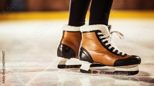 Ice Skating Shoes Closeup
