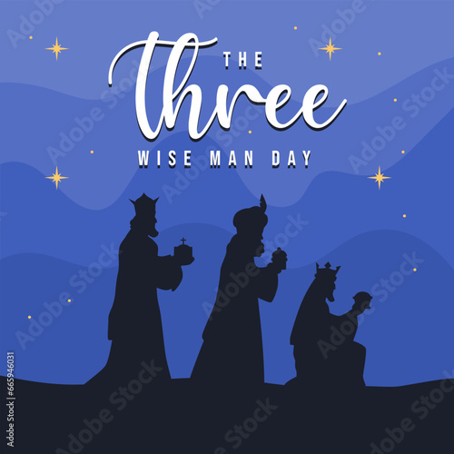 The Three Wise Man Day illustration vector background. Vector eps 10
