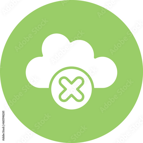 Vector Design Cloud Inaccessible Icon Style