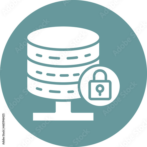 Vector Design Database Lock Icon Style