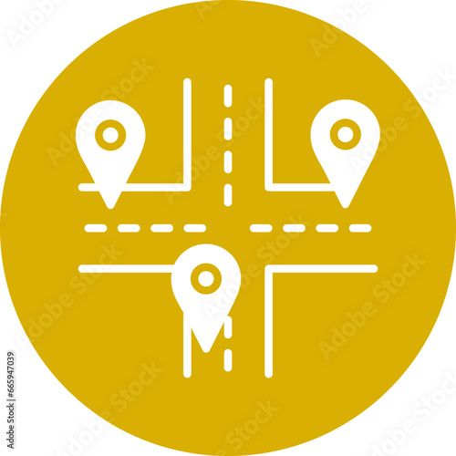 Vector Design Multiple Destinations Icon Style