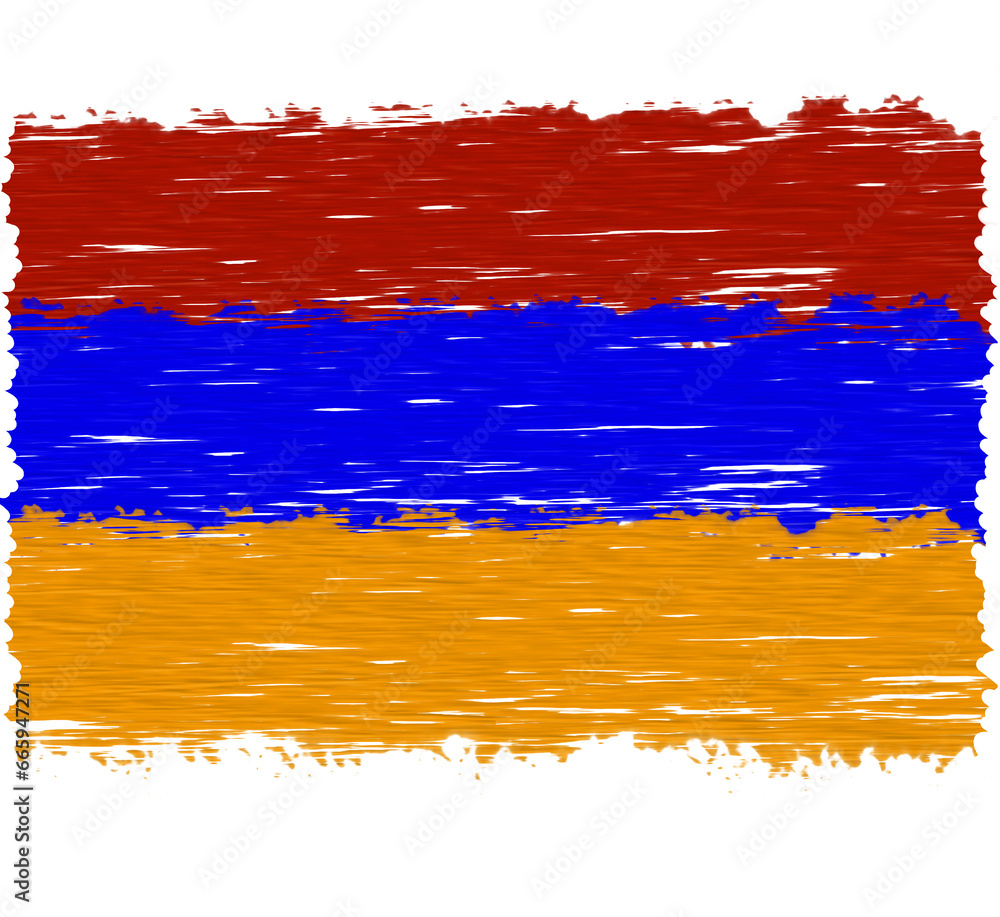 Armenian flag with paint strokes Armenian flag with paint strokes
